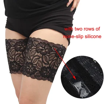 

Sexy Lace Women's Thigh bands Anti chafing None slip thigh strips Plus size 2PCS=1Pair Dropshipping