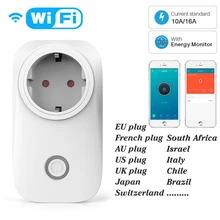 Suisse France Compteur d'énergie de puissance de prise de WiFi de prise intelligente de l'ue 10A/16A fonction de synchronisation de moniteur de puissance