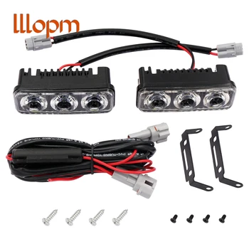 

2Pcs Waterproof Car High Power Aluminum LED Daytime Running Lights with Lens DC 12V Super White 6000K DRL Fog Lamps Car-Styling