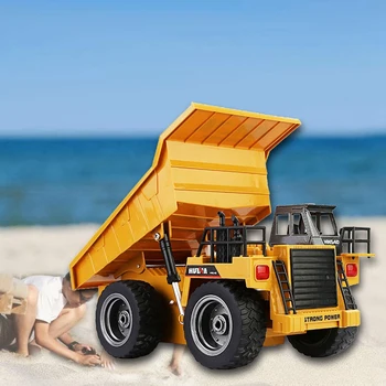 

HUINA 1540 6CH 1/18 2.4G 40HMZ Metal RC Dump Trucks Remote Control Toys