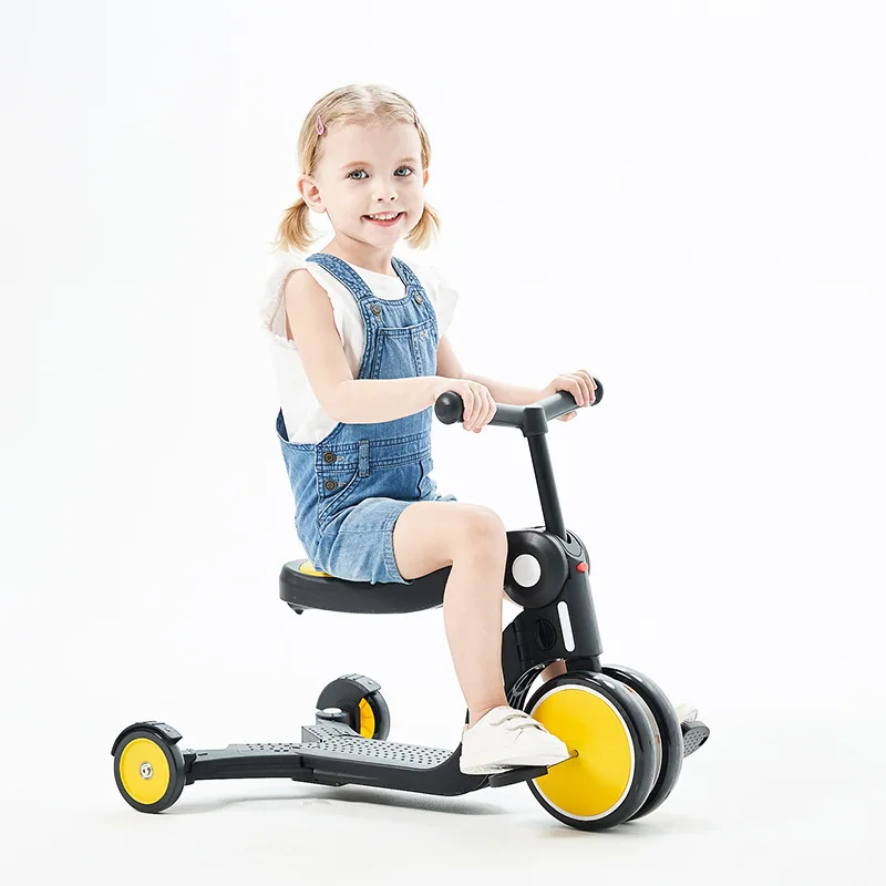  5-in-1 kids scooter 1-6 years multifunctional scooter foldable and portable stroller