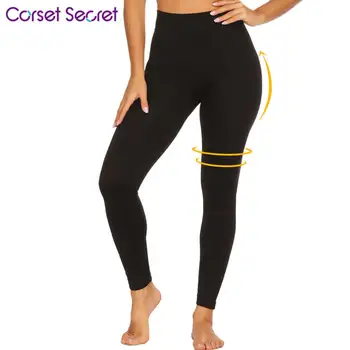 

Corset Secret Women Premium Thick High Waist Tummy Compression Slimming Seamless Leggings Ankle Length Contrl Panties Shapewear