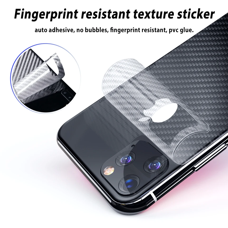 Мягкая углеволоконная пленка для iPhone 11 Pro Max защитная задней панели из