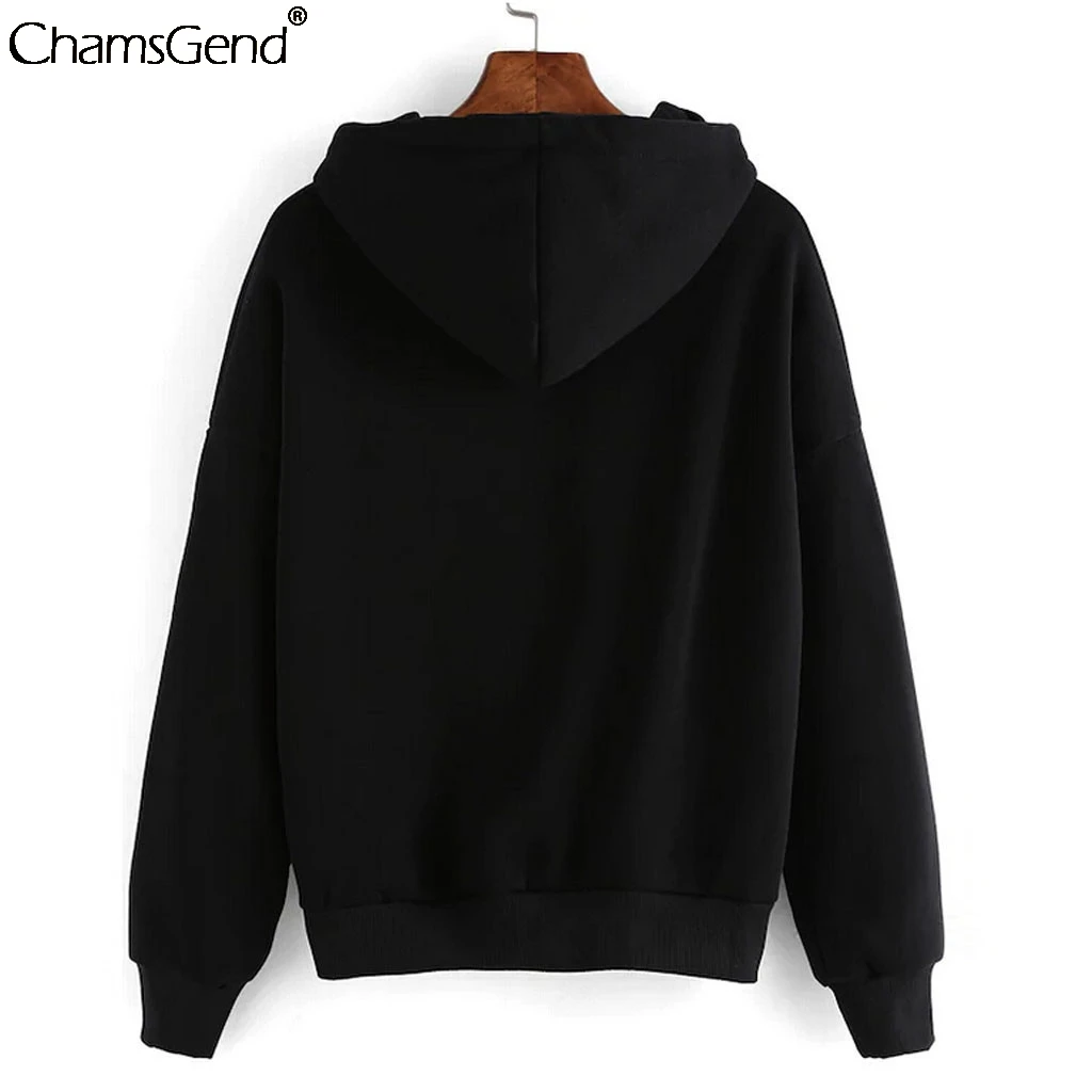 CHAMSGEND Christmas Print hoodie women Long sleeve warm Hooded Sweatshirts New Year Ladies Sweatshirt Mujer Tops Moletom#4