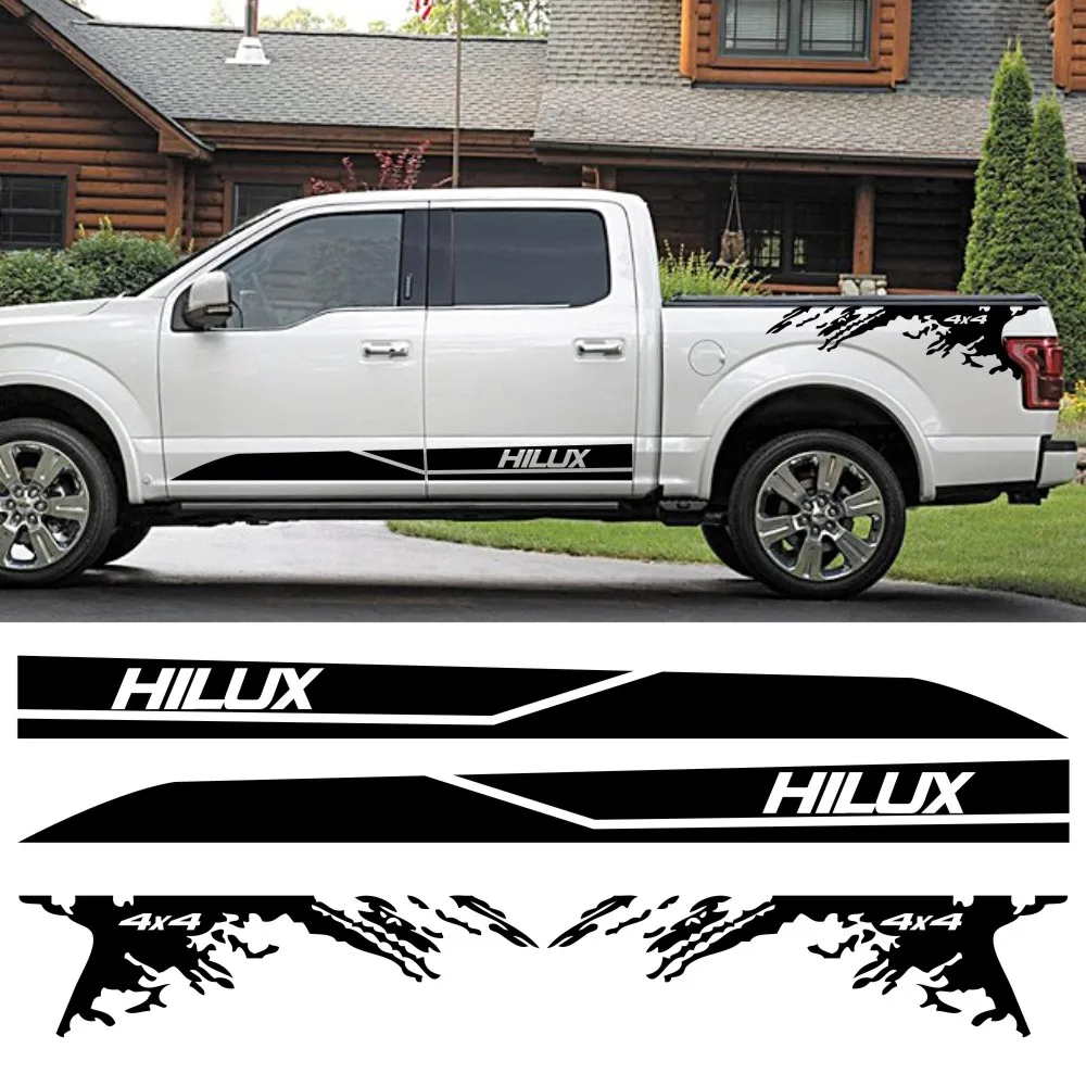 

DIY Sport Styling Car Tuning Accessories 2pcs Car Side Sticker Stylish for Hilux Toyota Auto Vinyl Film Decoration Decal