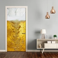 Креативная дверная наклейка пивные пузыри украшение для двери Дверная накладка наклейки на стену для кухни обои обновление Фреска Наклейка Детские домашние декорации