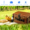 Handmade Wicker Picnic Basket For 2/4 Person With Waterproof Picnic Blanket Food Fruit Baskets For Camping By The Lake Beach 5