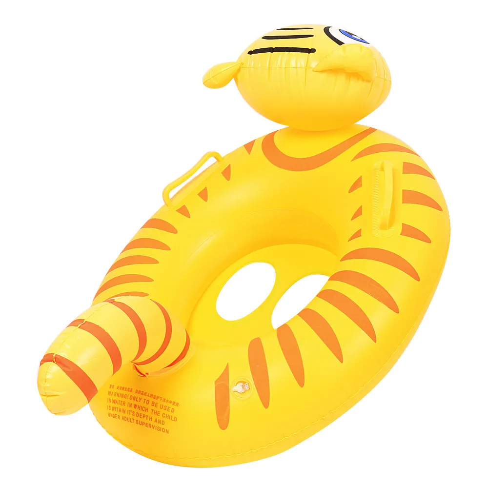Детский поплавок для плавания, кольцо для бассейна, детское кресло для отдыха, детская ручка с тигром, мультяшное сиденье, кольцо на шею для плавания, безопасный круг для младенцев