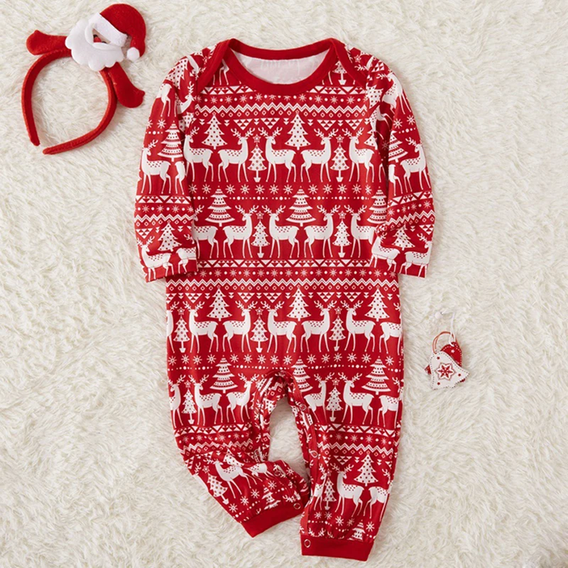 Семейный Рождественский пижамный комплект; теплая одежда для взрослых; одежда для мамы и дочки; одинаковые Семейные комплекты