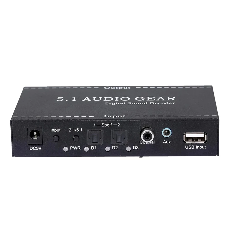 Hot-NK-A6L 5.1 o Gear Digital Sound Decoder Converter 3.5Mm Output Support for Dolby AC-3 DTS EU Plug | - Цена: 