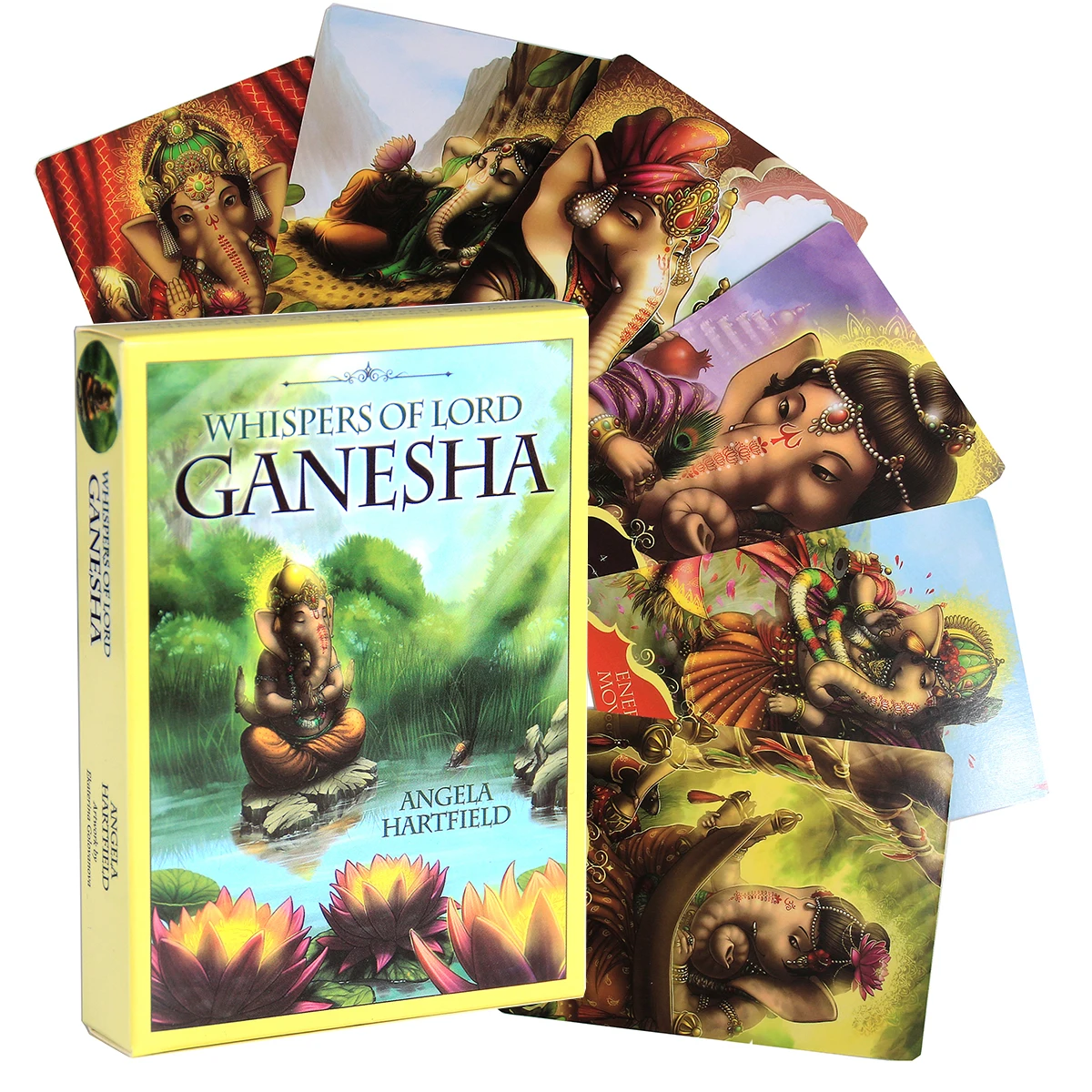 GANESHA-cubierta de oráculo con guía, Wizards, arte dorado, Nauveau, Tarot, juego de mesa, Smith, Waite Rider, Starseed Arcanum