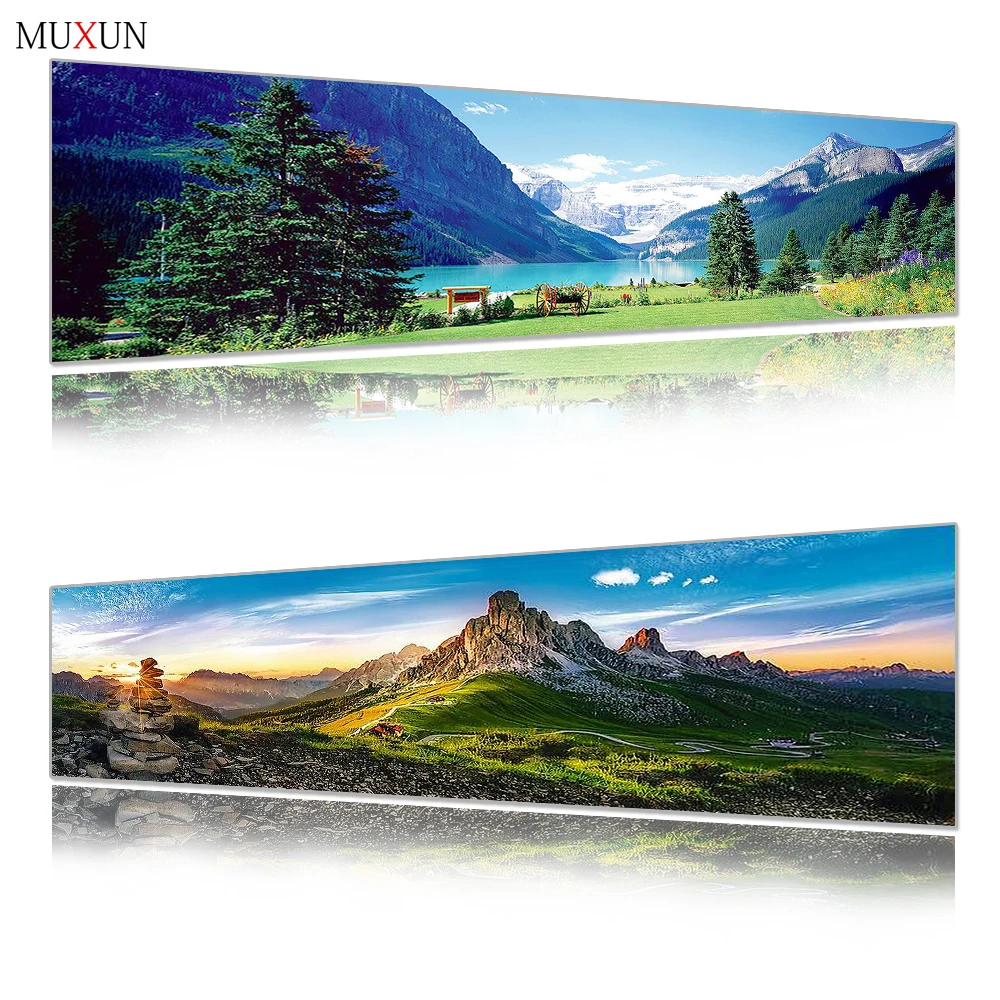 

Full Drill Rhinestone Diamond Painting Natural Scenery Landscape Mosaic 5D Diy Diamond Embroidery Cross Stitch Decoration Lx175