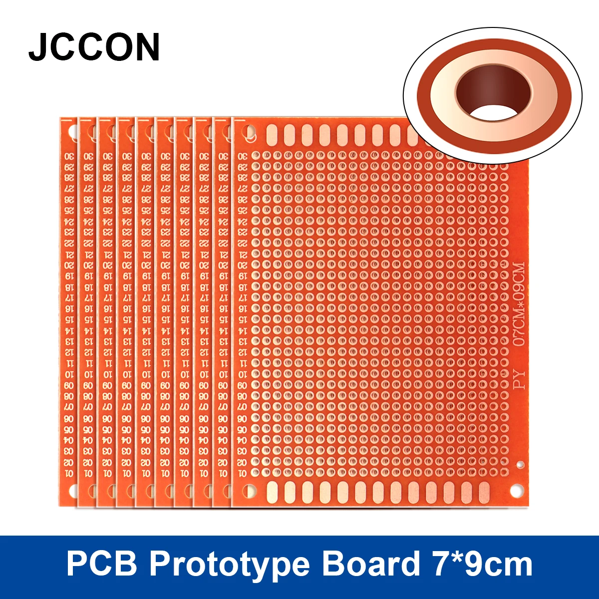 10Pcs PCB Prototype Board 7x9 cm Circuit Protoboard Universal DIY Matrix Single Row Continuous Hole Soldering Plate 5pcs lot diy paper prototype printed circuit board universal testing matrix circuit board 7 9 cm