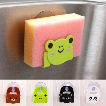 

Bathroom Punch-free Wall Mounted Hook Storage Rack Cartoon Suction Tray Sundry Rack Toilet Storage Holder