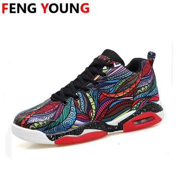 

Totem Ankle Boots Shock Absorption Outdoor Sneakers Women Platform Sneakers Breathable Fashion Casual Couple Graffiti