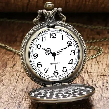 

Vintage Soviet Sickle Hammer Quartz Pocket Watch Men Women Pendant Chain Fob Watch Gifts FKU66