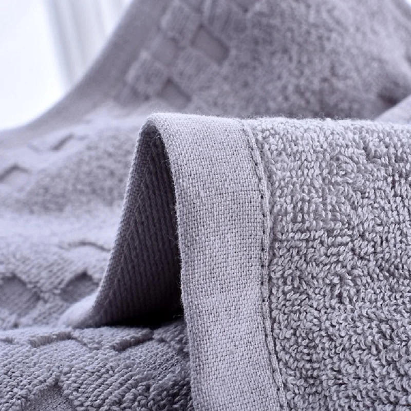 Luxury Terry Cloth Cotton Bath Towel Home Hotel Plaid Camping Large Shower Towels Bathroom Serviette De Bain 70x140cm