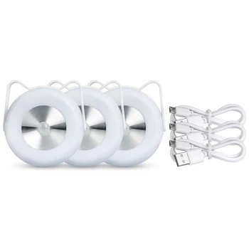 

Sensor Night Light, 2 in 1 Rechargeable & Battery Powered Led Puck Lights, Under Cabinet Lighting,Closet Lights (3 Pack)