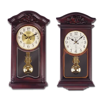 

Vintage Living Room European Pendulum Clock Wall Luxury Antique Retro Chinese Large 3D Wall Clock Pendule Mural Loft Decor SC322