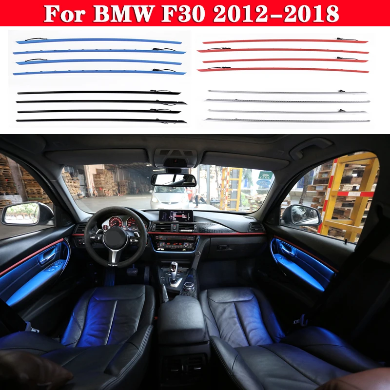 Для BMW 3 серии F30 2012-2018 синий оранжевый 2 цвета автомобильный неоновый Внутренний