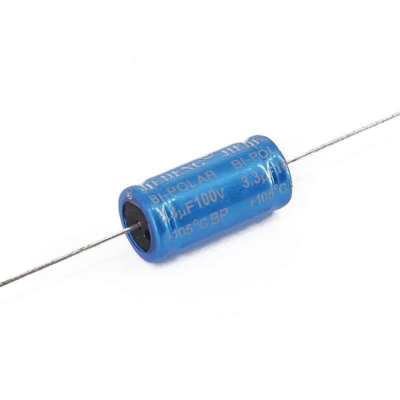 1pcs 3.3UF/100V electrodeless axial electrolytic capacitor divider horizontal capacitor tweeter capacitor