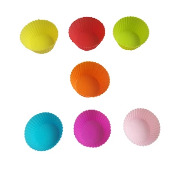 

24 pcs Silicone Baking Cups Reusable Silicone Cupcake Moulds Muffin Moulds Cupcake Cases(8 Colors)