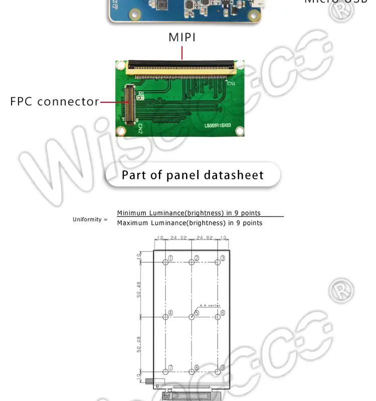 tela lcd expositor wanhao 7 d7 impressora