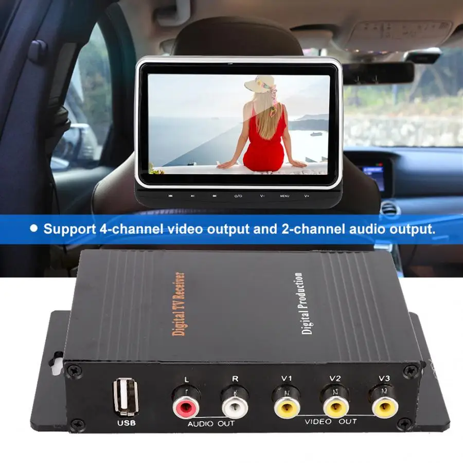 Автомобильное Цифровое ТВ-бокс DVB-T MPEG 4 цифровой портативный ТВ-приемник Пульт дистанционного управления блок тюнера автомобильные аксессуары