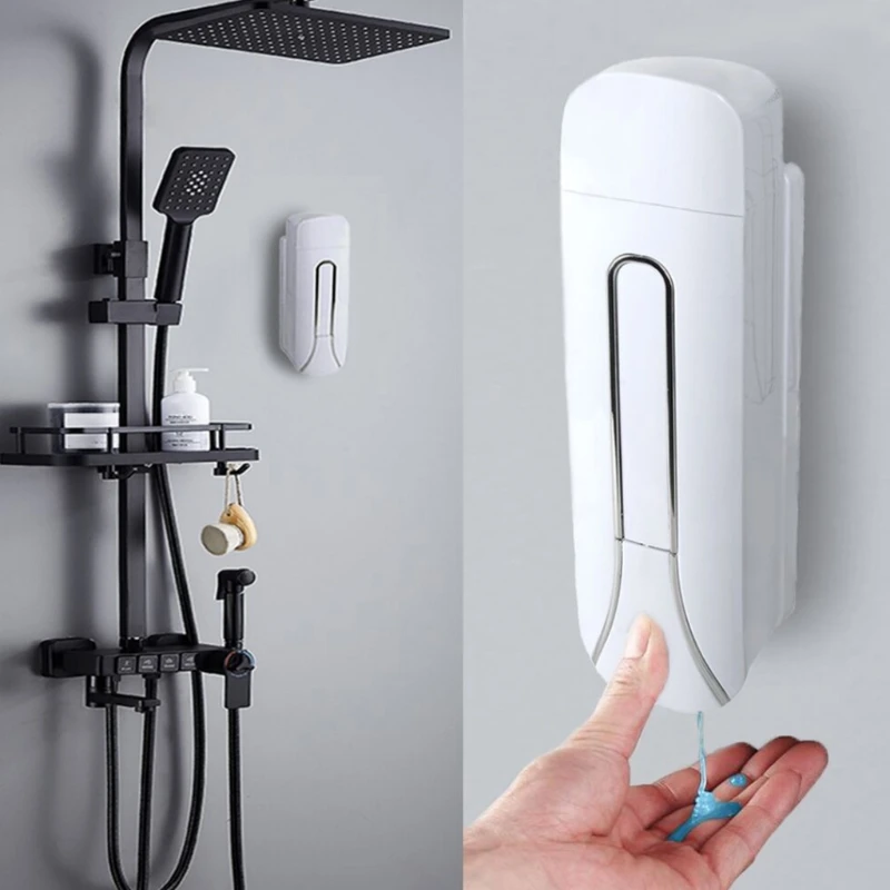 

Hand-press Soap Liquid Dispenser Wall Mounted Shower Gel Detergent Shampoo Bottle for Hotel Home Kitchen Bathroom Kit