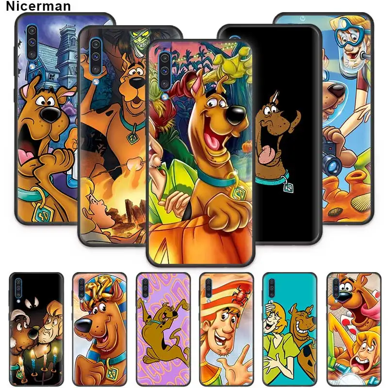 

cartoon movie Scooby Doo Case for Samsung Galaxy A60 A80 A40 A9 A7 A30 A10s Black TPU Silicone Animation Phone Coque Fundas cas