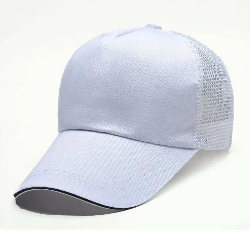 

Pure Cotton Mesh Cap Customizable Logo Printed Words Advertising Cap DIY Travel Brim Hat Women's Baseball Cap Volunteer Cap