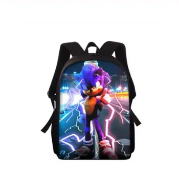 

Animal Hedgehog Printed School Bags Blue Sonic Cartoon Book-bag Preschool Nursery Kids School Bags for Boys Baby