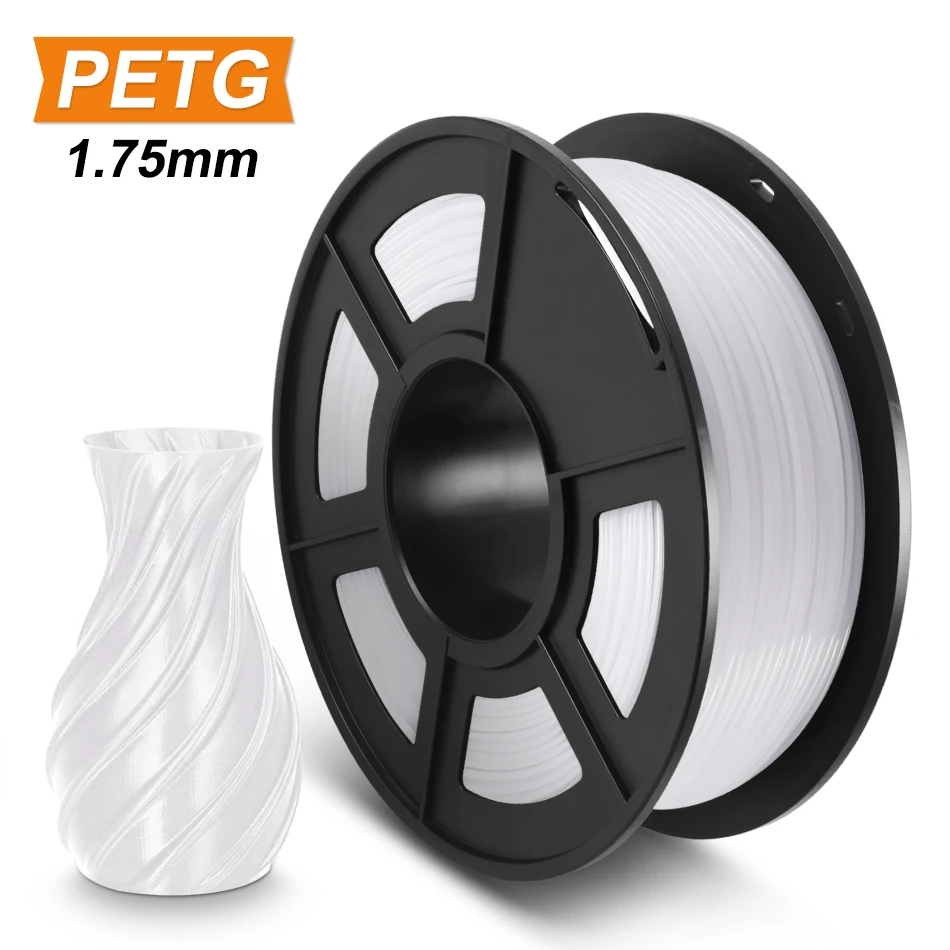 pla filament 1.75 mm SUNLU PETG 3D Printer Filament 1.75mm High transparency White Color Tolerance+/-0.02mm for DIY gift printing fast shipping sunlu filament 3D Printing Materials