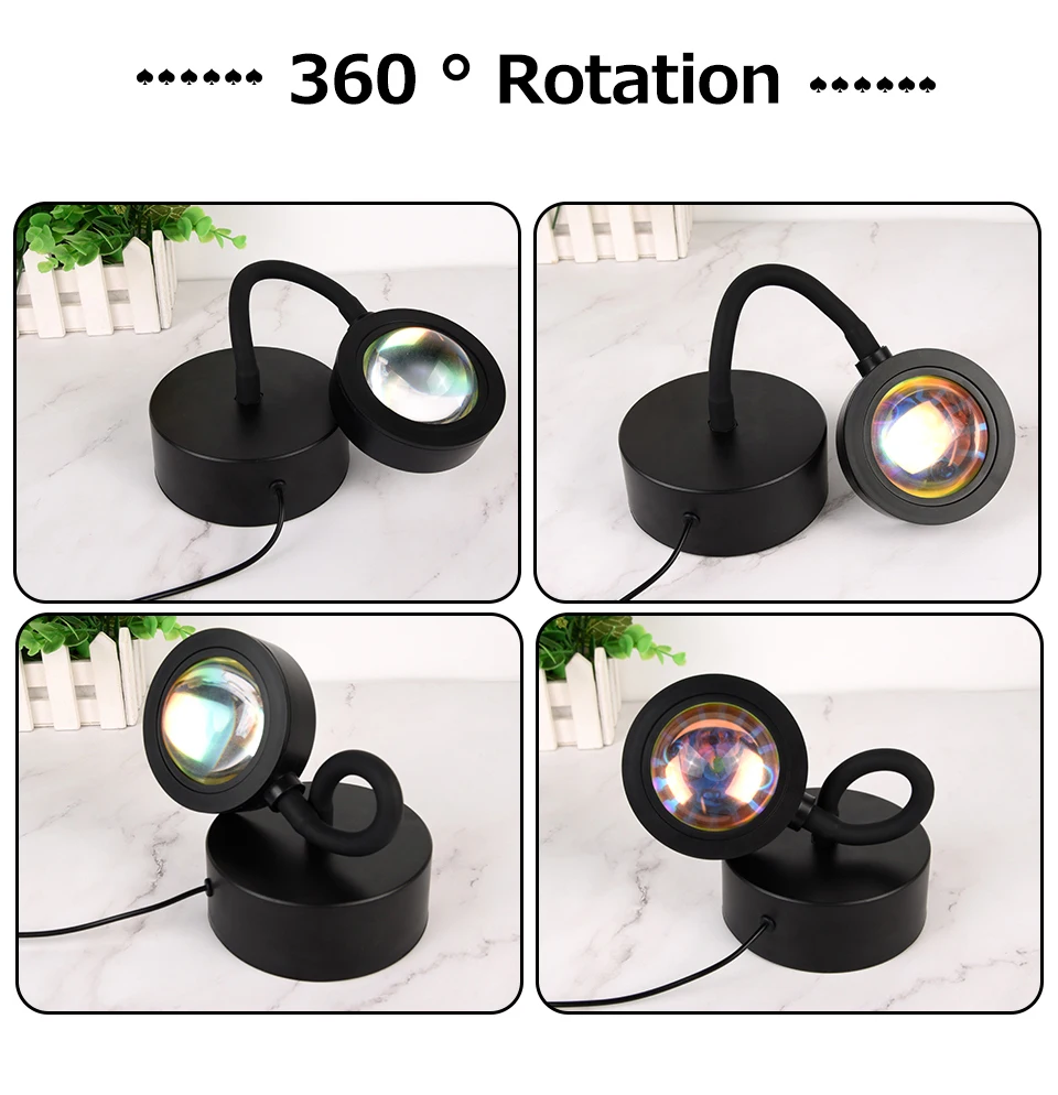 battery night light USB Sunset Lamp Smart Bluetooth Projection Night Light APP Remote Control RGB 16 Colors for Home Bedroom Background Decoration moon night light