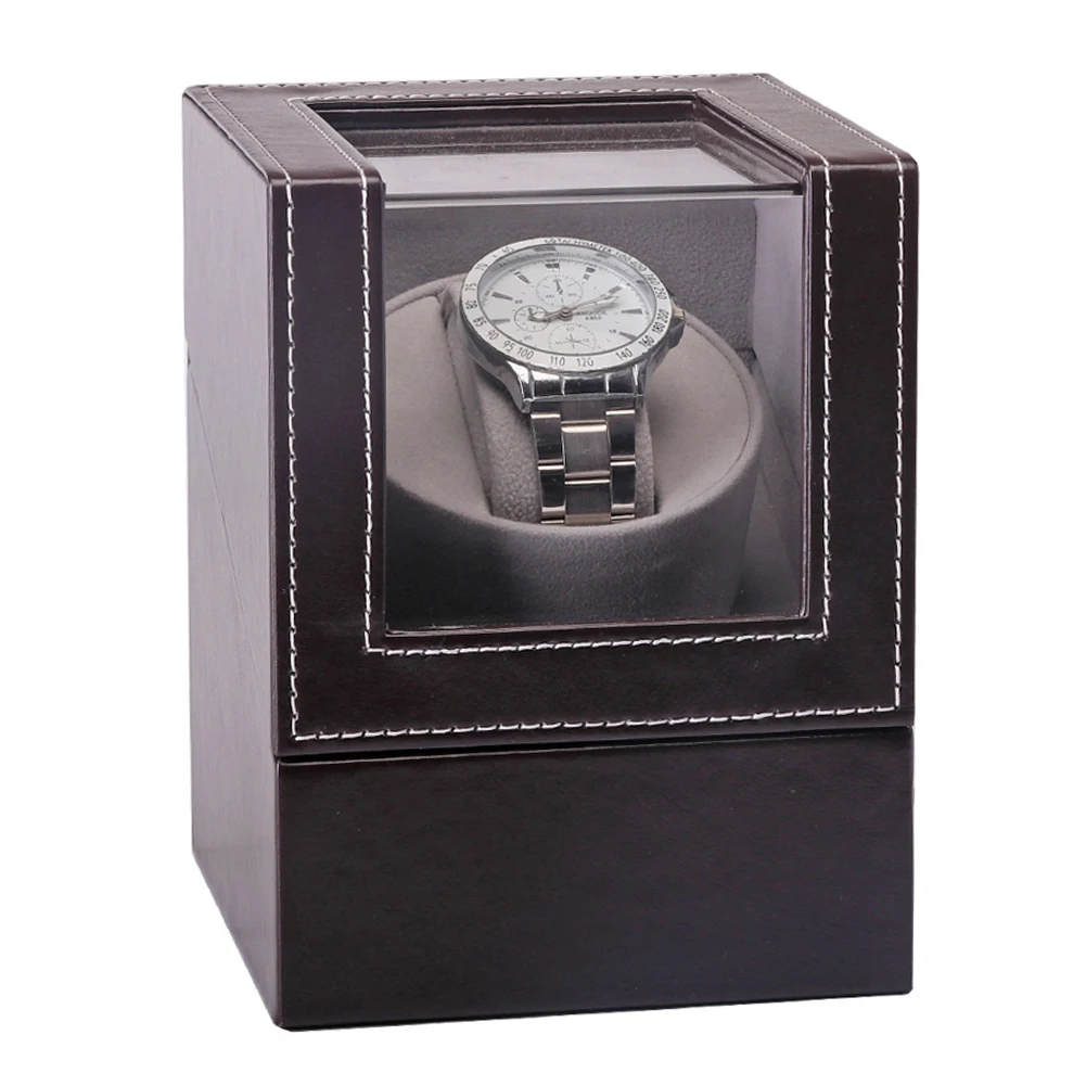 

Case Rotation Motor Shaker Display Box Watch Winder Automatic Mechanical PU Leather US Plug Luxury Collection Shopping Mall