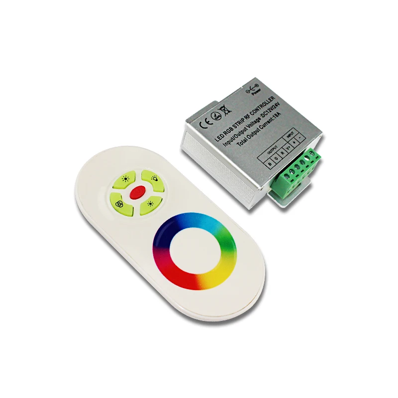 JM-TL00 6A * 3CH DC12V ~ 24V Алюминий оболочки RF сенсорный экран iPhone 5 клавиш RGB пульт