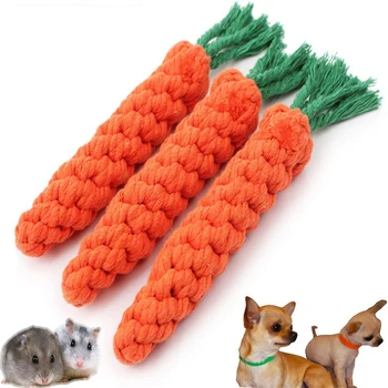 

High Quality Cute Adorable Pet Chew Toy Straw Carrot For Hamster Guinea Rabbit Rat Animal Supplies Maize Pets Huisdier Speelgoed