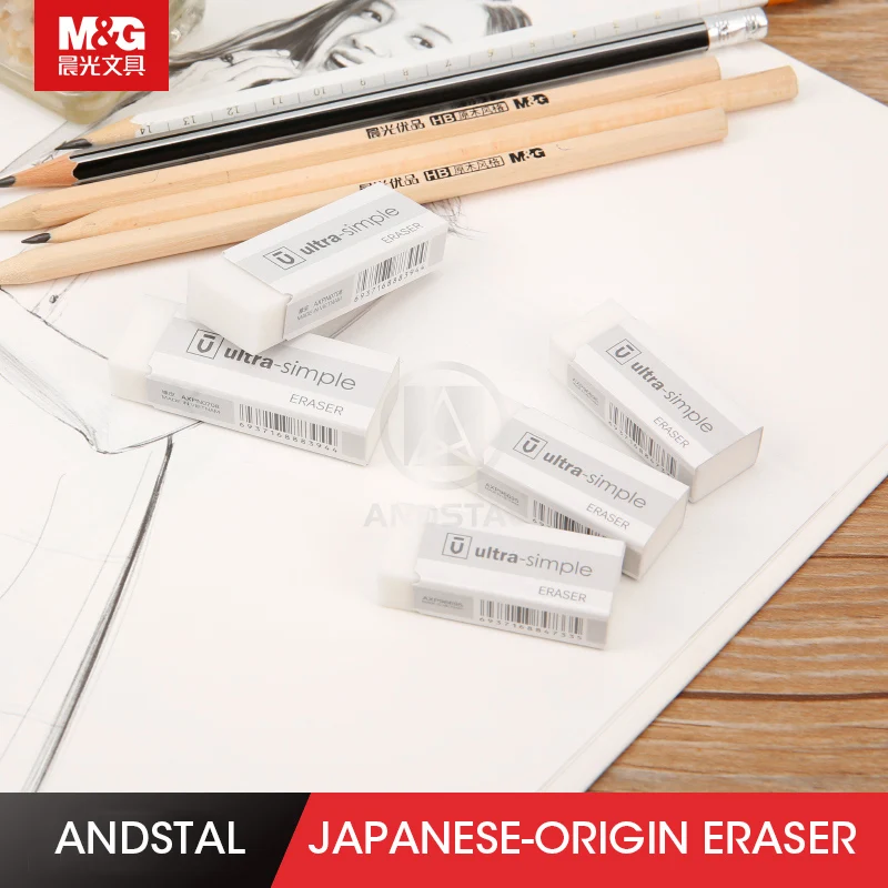 

Andstal 10pcs/lot Premium Japan White Eraser M&G Kawaii Rubber Erasers Mini pencil eraser gum set for school supplies rubbers