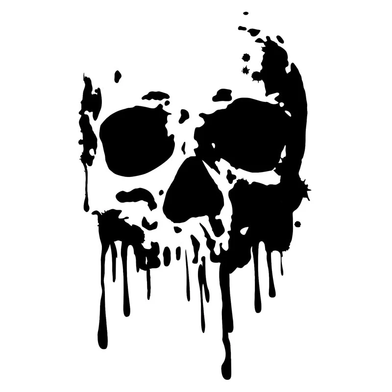 

Interesting Skull Car Stickers Waterproof Sunscreen Auto Accessories Decoration Decal for Laptop Black/white Vinyl,18cm*11cm