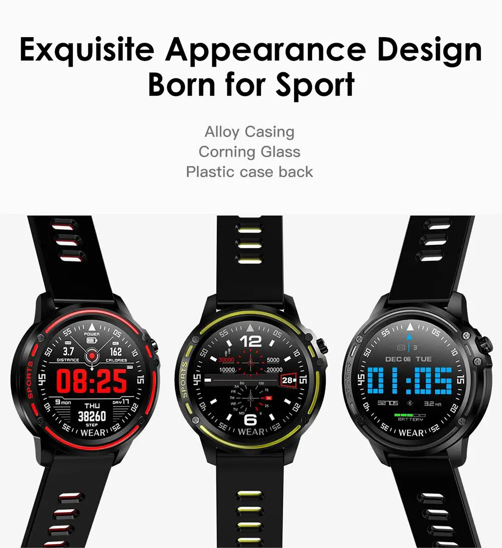 Battiphee Microwear L8 Smartwatch Sports Monitor Fashion Design Touch Screen ECG+PPG IP68 Fitness Social Media Push Men Women Battiphee Microwear L8 Smartwatch Sports Monitor Fashion Design Touch Screen ECG+PPG IP68 Fitness Social Media Push Men Women