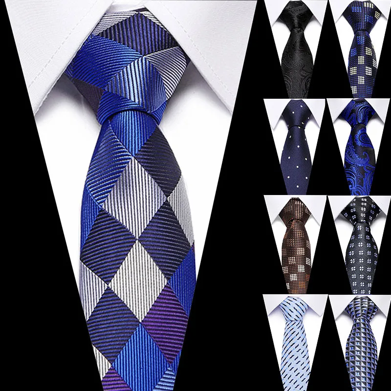 

Tie for Men Slim Tie Necktie Polyester Narrow Cravat 7.5cm width Wedding Party Formal Ties Fashion Male Business Neckties