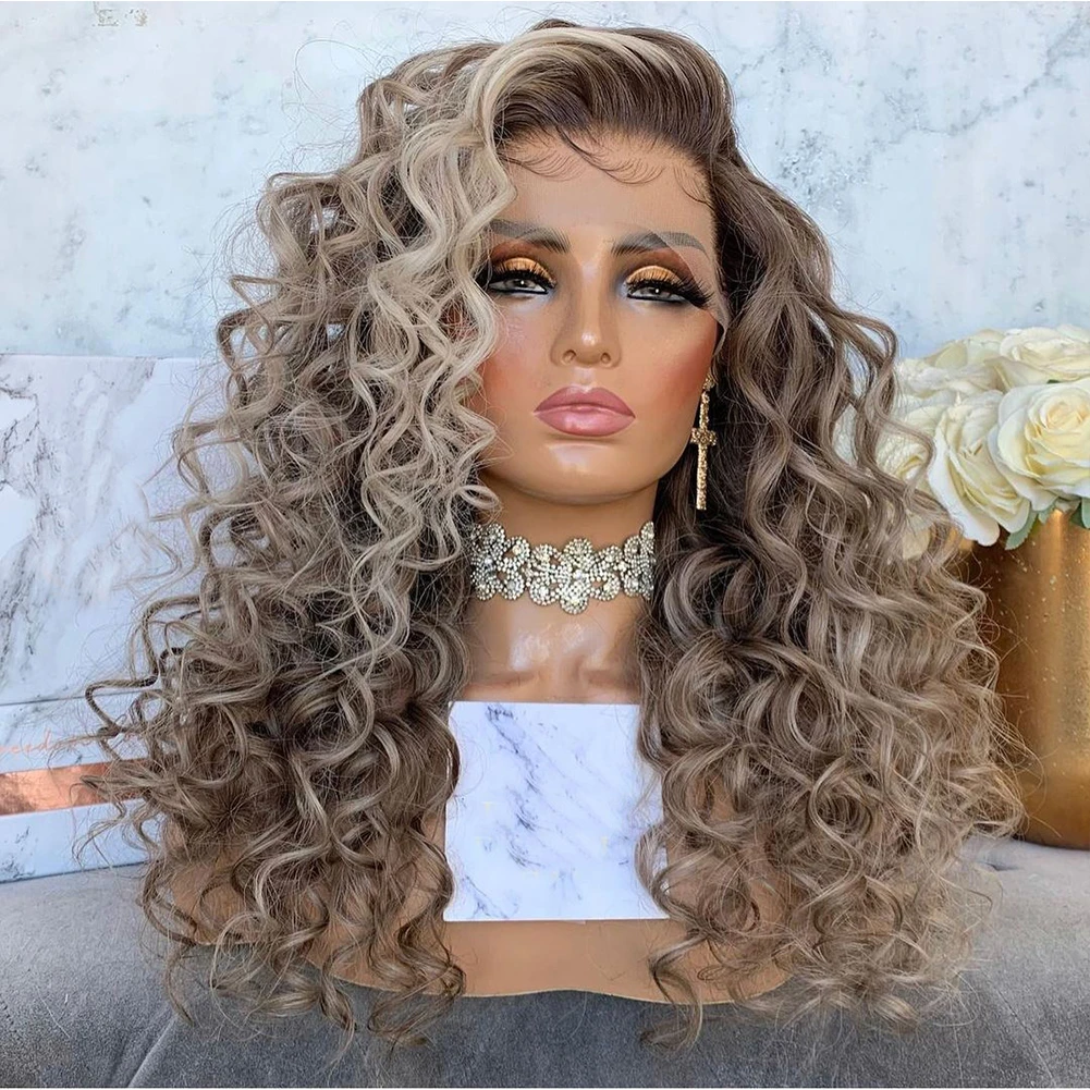 blonde curly wigs