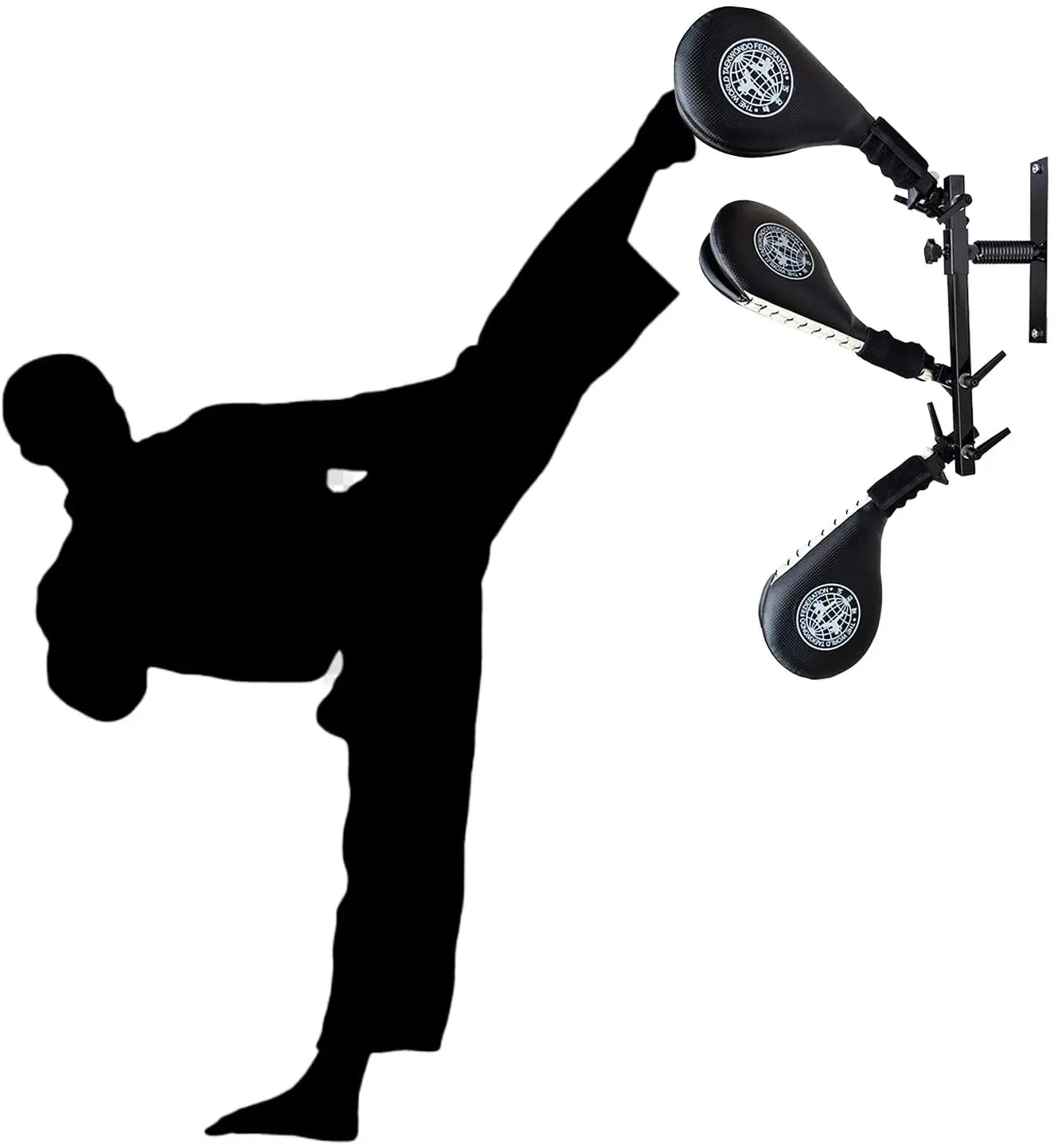 Taekwondo Kick Pad Target Kicking Pads with Wall Mounted Bracket Hands-Free Striking Pads 3 Pack