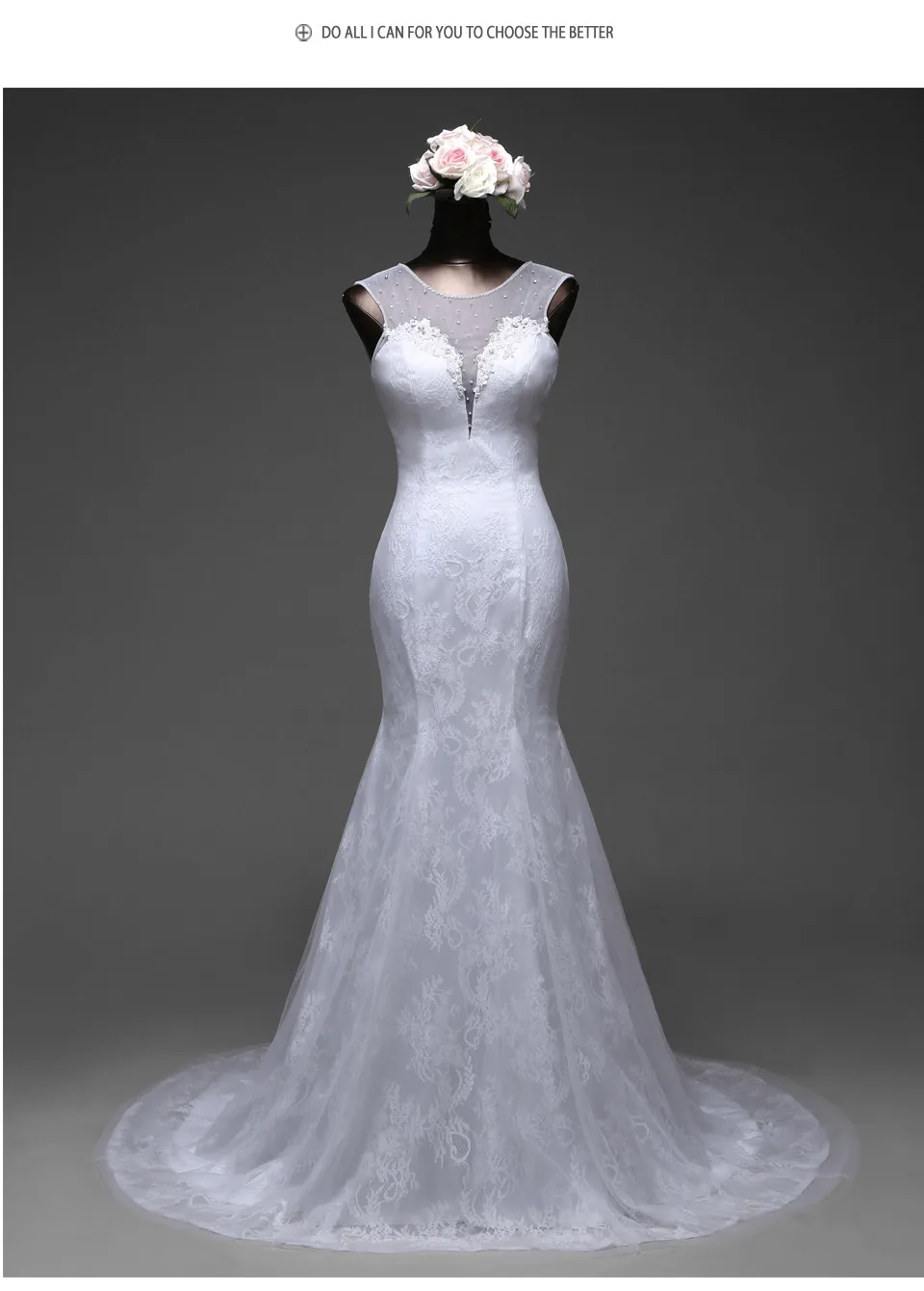 

2019 new vestido de noivas sexy Mermaid wedding dress and Sexy back bridal dress custom made