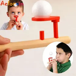 Bebê de madeira quebra cabeça brinquedos crianças soprando bola equilíbrio formação blow ball rod crianças meninos meninas aprendizagem brinquedo educativo