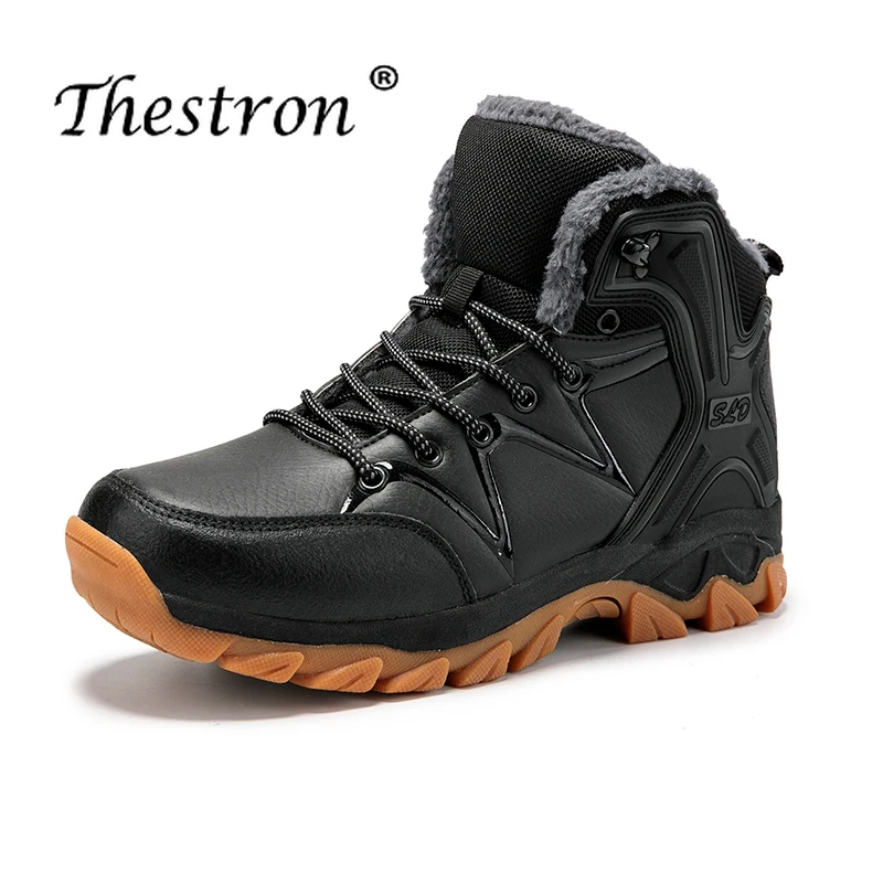 

Leather Hiking Shoes Men Outdoor Boots Waterproof Winter High Top Mountain Climbing Sneakers Hunting Boots for Men Trainers
