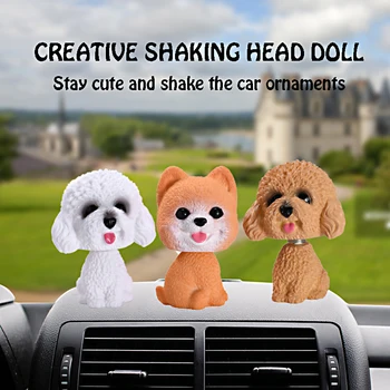 

Car Ornament PVC Cute Shaking Head Dog Automobiles Interior Dashboard Swing Nodding Puppy Doll Decoration Ornaments Toys Gift