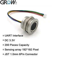 GROW R503 nowy okrągły dwukolorowy pierścień wskaźnik LED sterowanie DC3.3V MX1.0-6pin pojemnościowy moduł linii papilarnych skaner czujnika 2