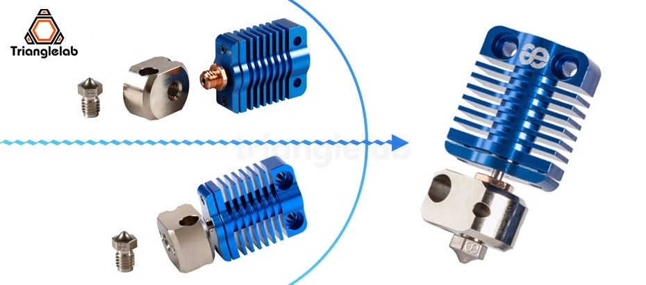 Trianglelab Dragonfly HOTEND, BMO, BMS, Heatbreak bimetálico