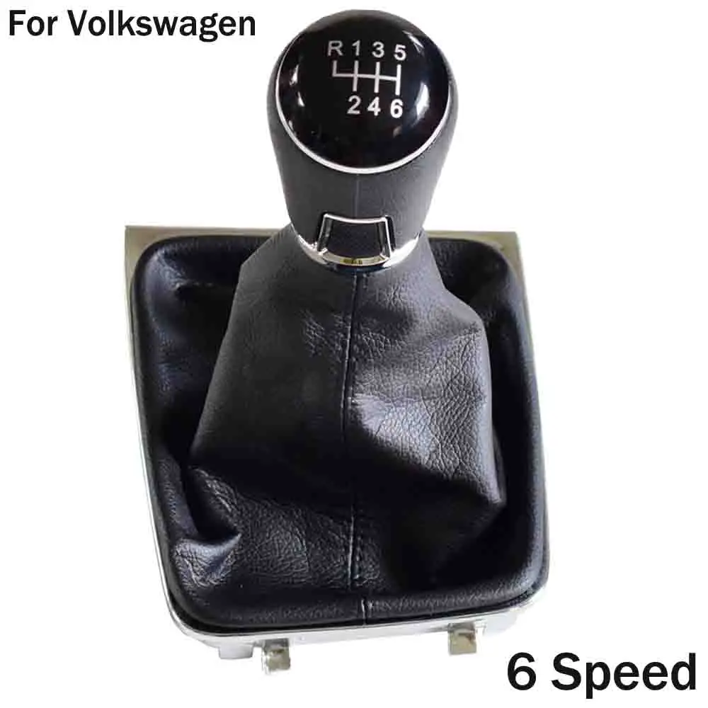 VW 골프 7 A7 MK7 GTI GTD 2013 2014 2015 2016 2017 2018 자동차 기어 스틱 레벨 시프트 노브, 가죽 부츠 포함
